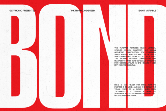 Bond and Bond Inktrap Condensed: A Detailed Look at a Modern Sans Serif for Tight Spaces