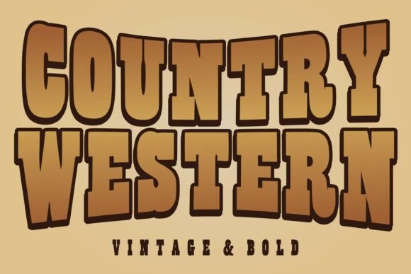 Country Western: Bold Vintage Typography for Modern Designs