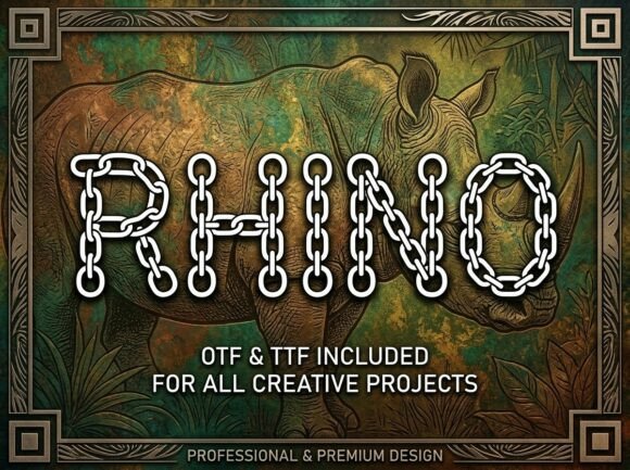 Rhino: Mastering Visual Hierarchy with an All-Caps Display Typeface